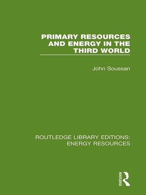 cover image of Primary Resources and Energy in the Third World